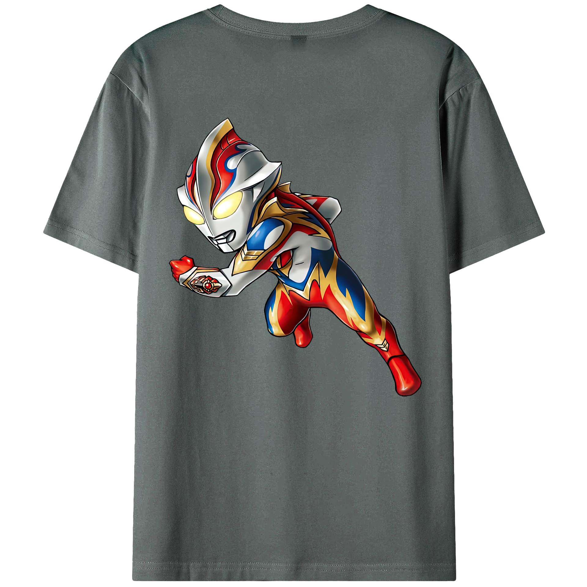 （画像用） ウルトラマン Ultraman 綿100％ メンズ半袖Tシャツ（バックプリント） 通気性